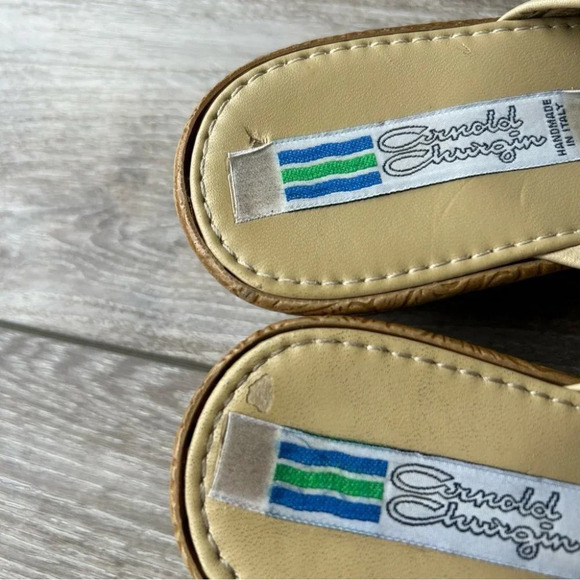 Vintage Arnold Churgin Woven Leather Platform Sandal Hand Made in Italy - Picture 15 of 15